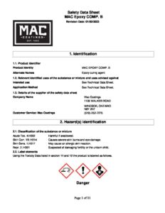 SDS MACEPOXY COMP B 2023 pdf - Mac Coatings