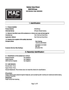 SDS MACDiffuse 2023 pdf - Mac Coatings