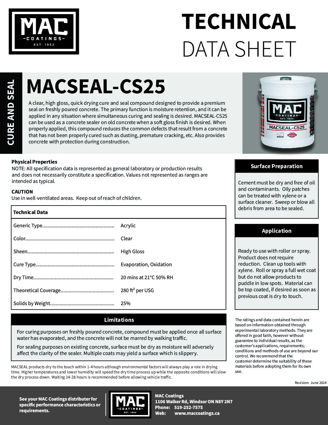 MACSEAL CS25 pdf - Mac Coatings